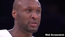 Lamar Odom cuando jugaba con los Lakers.