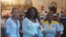 De derecha a izquierda, Eralidis Frómeta, Berta Soler y Danaisy Muñoz, en la Misa de la Paz, en la Catedral de La Habana, el 1 de enero de 2024.