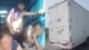 Los cubanos detenidos en México cuando viajaban en un vehículo de carga. (Foto: INM)