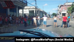 Protestas en El Cerro, La Habana, este 30 de septiembre, 2022. 