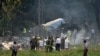 Escena del accidente de la nave de Cubana de Aviación que se estrelló en La Habana el 18 de mayo de 2018. 