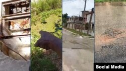 Salideros en calles de La Habana. (Captura de videos en Facebook)