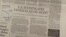 Vista de la portada del periódico estadounidense The Wall Street Journal que destapó el 22 octubre de 2015, la investigación de la petrolera PDVSA. 