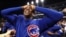 Aroldis Chapman, después que los Chicago Cubs ganaron la Serie Mundial en 2016.