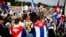 Foto Archivo. Cubanoamericanos participan en una protesta en Miami en noviembre de 2021. Eva Marie UZCATEGUI / AFP