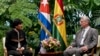 Foto de archivo del gobernante cubano Miguel Díaz Canel y el expresidente de Bolivia Evo Morales. Ramón ESPINOSA / POOL / AFP