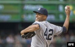 El lanzador de los Yankees, Mariano Rivera.