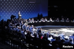 Clausura de CELAC-UE en Santiago de Chile, el domingo 27 de enero de 2013.