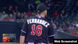 El lanzador cubano José Fernández.