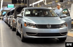 Fotografía de archivo tomada el 21 de febrero de 2012 que muestra la fábrica de Vokswagen en Chattanooga (Estados Unidos).
