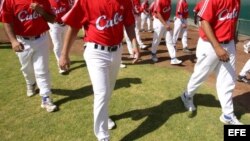 Peloteros cubanos.