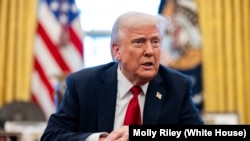 El presidente Donald Trump, en la oficina oval de la Casa Blanca. 