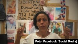 Jenni Taboada, madre del preso político cubano Duannis León Taboada