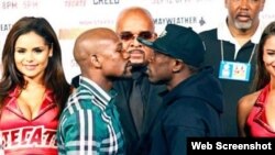 Mayweather (i) vs Berto (d), el sábado 12 de septiembre.