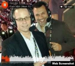 Juan Pendás y Víctor Fabián Glez, los narradores de la NBA por Radio Martí.