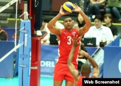 Equipo cubano de voleibol masculino.