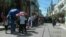 Una fila interminable en una TRD en Camagüey para adquirir productos de primera necesidad. 