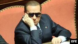 Imagen de archivo del ex primer ministro italiano Silvio Berlusconi, en Roma, Italia. 