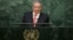 Raúl castro durante su discurso en la Cumbre de Desarrollo Sostenible de la ONU.