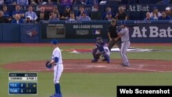 Robinson Chirinos conectó un cuadrangular.