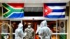 Llegada a África del Sur de los médicos cubanos.
