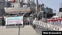 Buque de la armada mexicana con ayuda a Cuba