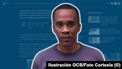 El activista cubano Oscar Sánchez Madan. (Ilustración OCB/Foto Cortesia)