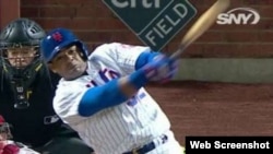 Yoenis Céspedes conectó un jonrón en el séptimo inning.