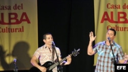 "Buena Fe" en un concierto homenaje por el cumpleaños de Fidel Castro en La Habana.