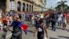 Manifestación pacífica contra el régimen comunista frente al Capitolio Nacional de Cuba el pasado 11 de julio de 2021.