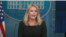 Karoline Leavitt en una rueda de prensa en la Casa Blanca.