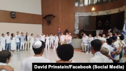 Servicio de Iom Kipur que se realizó en el Patronato de la Casa de la Comunidad Hebrea de Cuba.